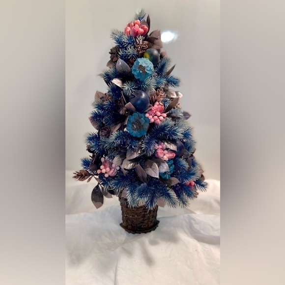 3/55$ Home decor Wall Holiday Christmas‎ Tree decoration blue themed - Picture 9 of 12